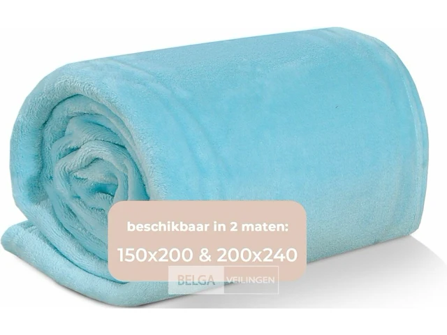 Fleece deken blauw - afbeelding 4 van  11