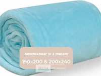 Fleece deken blauw - afbeelding 4 van  11