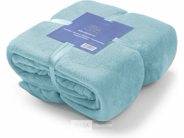 Fleece deken blauw - afbeelding 9 van  11
