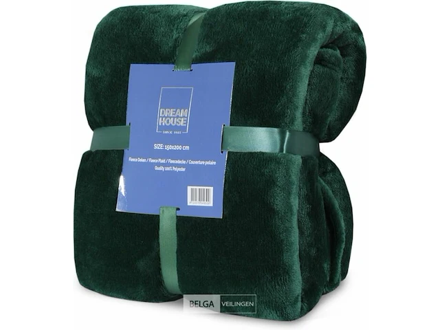 Fleece deken groen - afbeelding 1 van  7