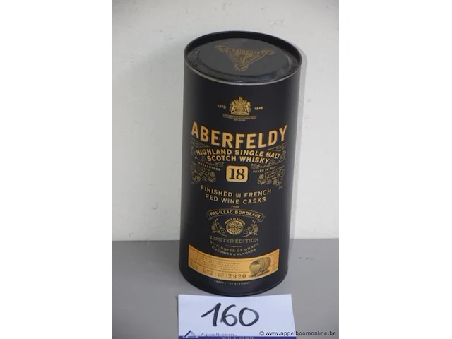 Fles à 70cl whisky aberfely bordeaux 40% - afbeelding 1 van  2