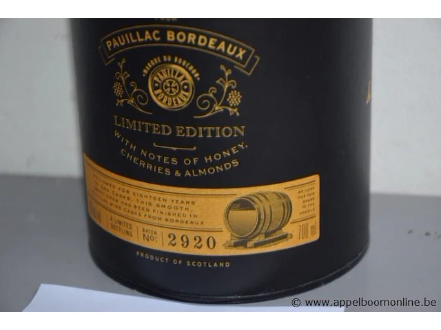 Fles à 70cl whisky aberfely bordeaux 40% - afbeelding 2 van  2