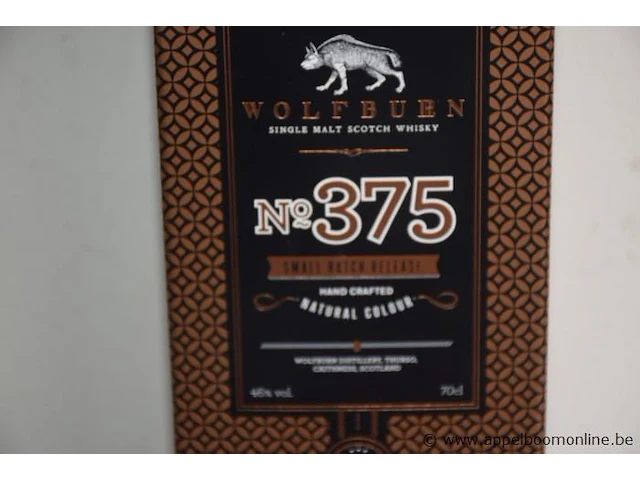 Fles à 70cl whisky wolfburn no 375 46% - afbeelding 2 van  2