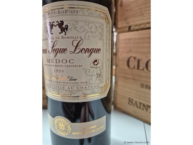 Fles chateau segue longue 1999, kasteelwijn - afbeelding 3 van  4