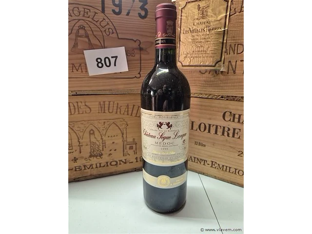 Fles chateau segue longue 1999, kasteelwijn - afbeelding 1 van  4