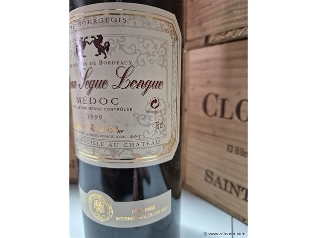 Fles chateau segue longue 1999, kasteelwijn - afbeelding 3 van  4