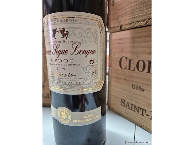 Fles chateau segue longue 1999, kasteelwijn - afbeelding 3 van  4