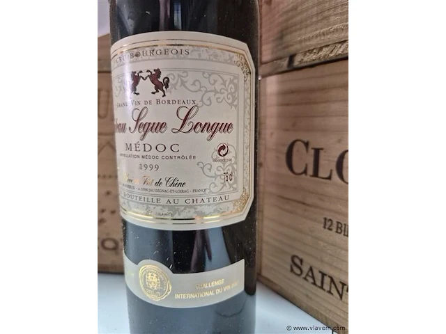 Fles chateau segue longue 1999, kasteelwijn - afbeelding 3 van  4