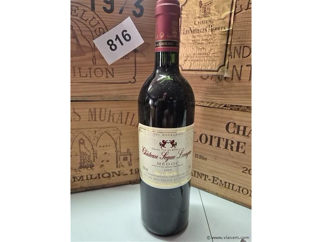 Fles chateau segue longue 2000, kasteelwijn - afbeelding 1 van  4