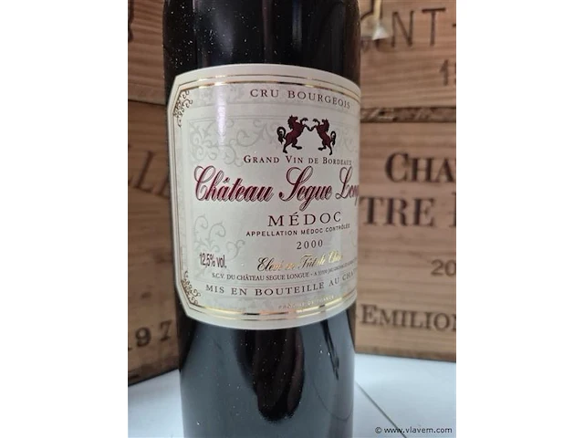 Fles chateau segue longue 2000, kasteelwijn - afbeelding 2 van  4