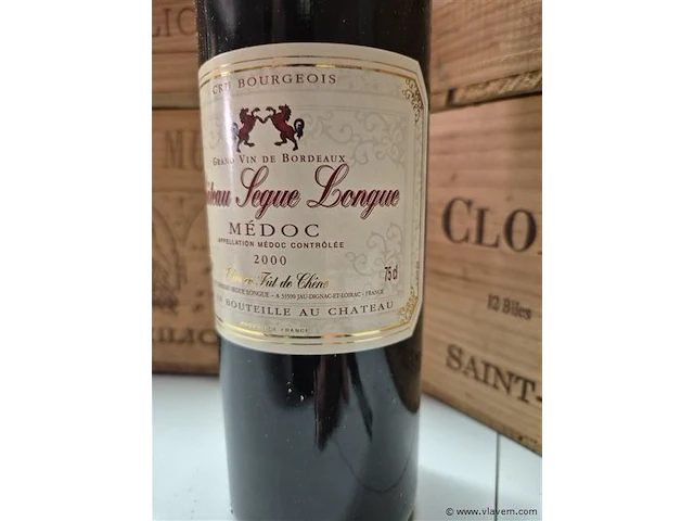 Fles chateau segue longue 2000, kasteelwijn - afbeelding 3 van  4