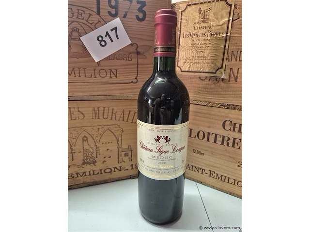 Fles chateau segue longue 2000, kasteelwijn - afbeelding 1 van  4