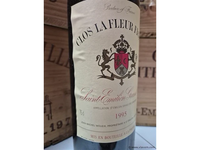 Fles clos la fleur figeac 1995, domeinwijn - afbeelding 2 van  4