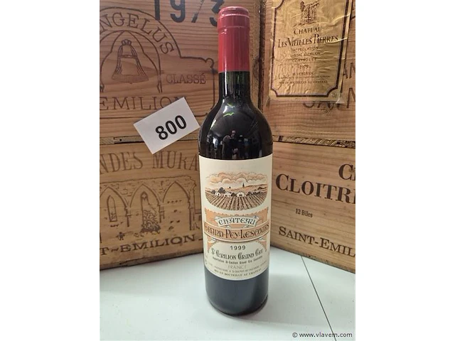 Fles grand-puy-lescours 1999, kasteelwijn - afbeelding 1 van  4