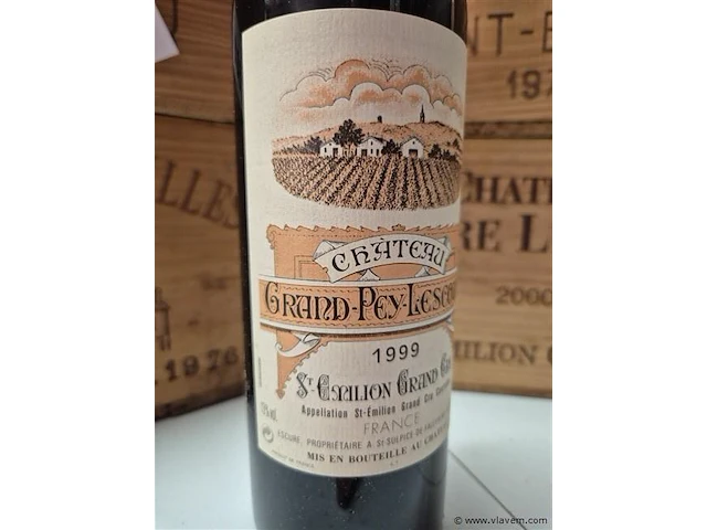 Fles grand-puy-lescours 1999, kasteelwijn - afbeelding 2 van  4