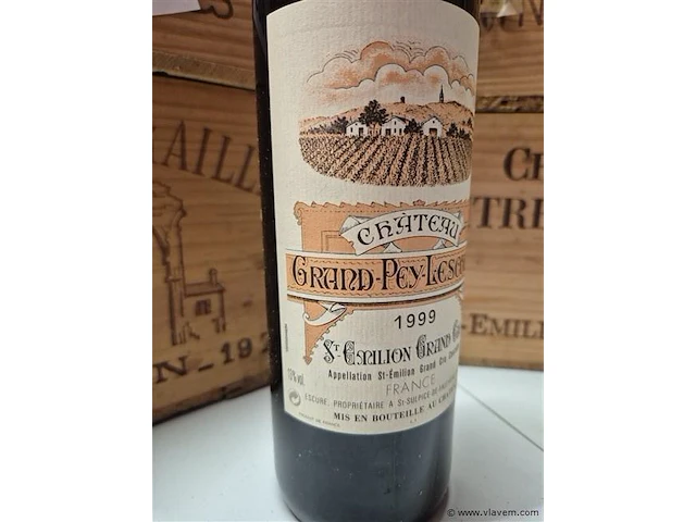 Fles grand-puy-lescours 1999, kasteelwijn - afbeelding 2 van  4