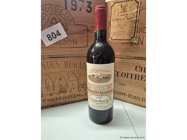 Fles grand-puy-lescours 1999, kasteelwijn - afbeelding 1 van  4