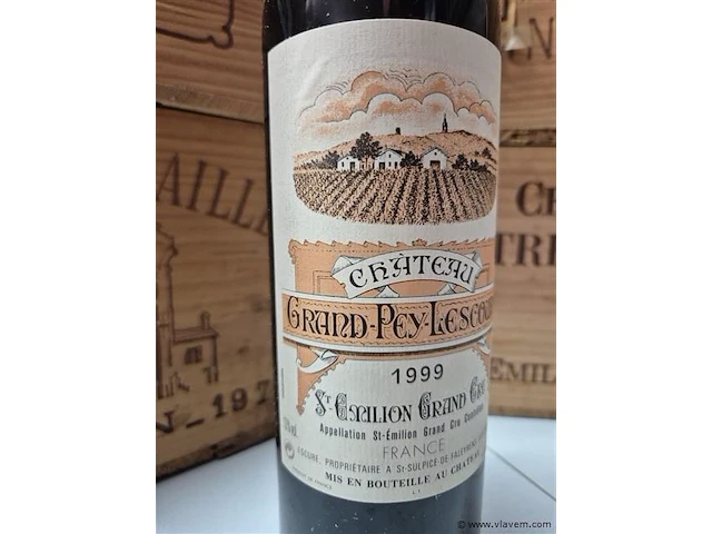 Fles grand-puy-lescours 1999, kasteelwijn - afbeelding 2 van  4