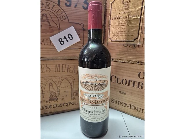 Fles grand-puy-lescours 1999, kasteelwijn - afbeelding 1 van  4