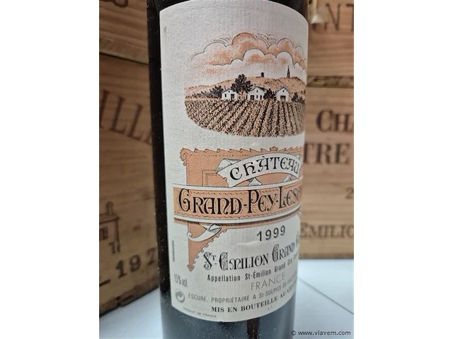 Fles grand-puy-lescours 1999, kasteelwijn - afbeelding 2 van  4