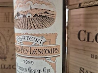 Fles grand-puy-lescours 1999, kasteelwijn - afbeelding 3 van  4