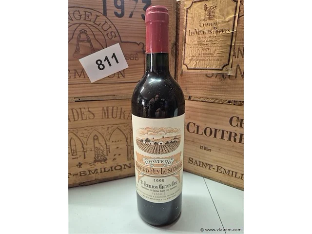 Fles grand-puy-lescours 1999, kasteelwijn - afbeelding 1 van  4