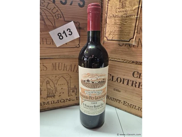 Fles grand-puy-lescours 1999, kasteelwijn - afbeelding 1 van  4