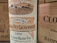 Fles grand-puy-lescours 1999, kasteelwijn - afbeelding 3 van  4