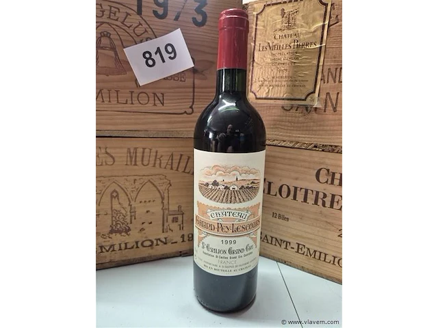 Fles grand-puy-lescours 1999, kasteelwijn - afbeelding 1 van  4