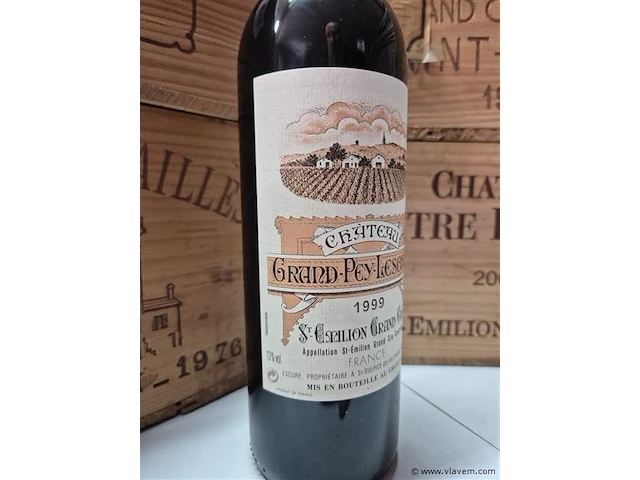 Fles grand-puy-lescours 1999, kasteelwijn - afbeelding 2 van  4