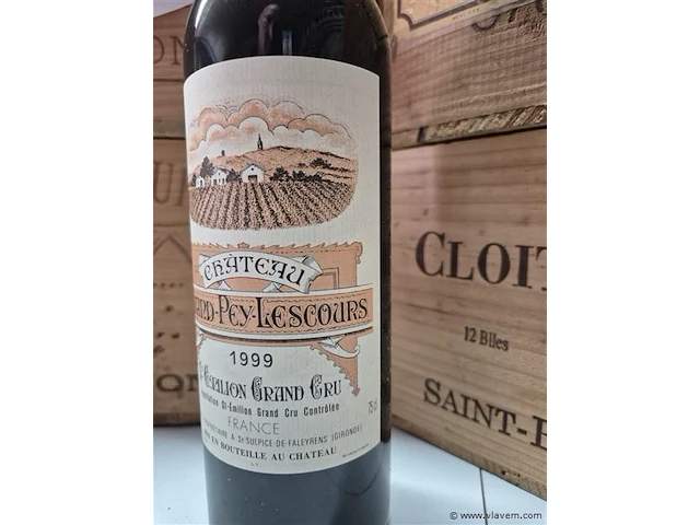 Fles grand-puy-lescours 1999, kasteelwijn - afbeelding 3 van  4