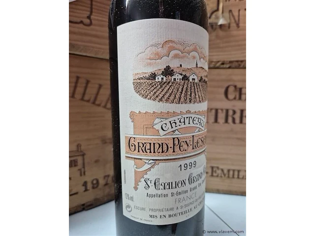 Fles grand-puy-lescours 1999, kasteelwijn - afbeelding 2 van  4