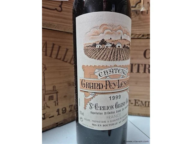 Fles grand-puy-lescours 1999, kasteelwijn - afbeelding 2 van  4