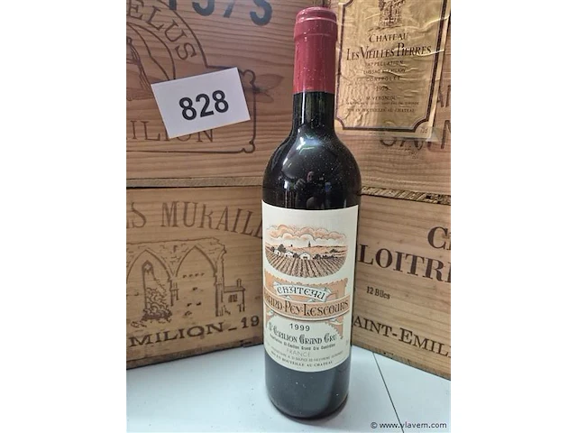 Fles grand-puy-lescours 1999, kasteelwijn - afbeelding 1 van  4