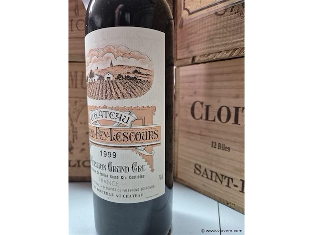 Fles grand-puy-lescours 1999, kasteelwijn - afbeelding 3 van  4