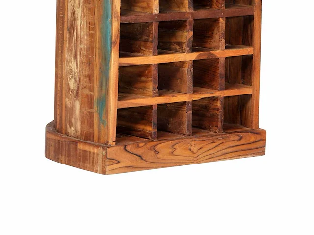 Flessenrek 50 x 40 x 180 cm massief mangohout - levering enkel in belgië - afbeelding 4 van  7