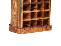 Flessenrek 50 x 40 x 180 cm massief mangohout - levering enkel in belgië - afbeelding 4 van  7