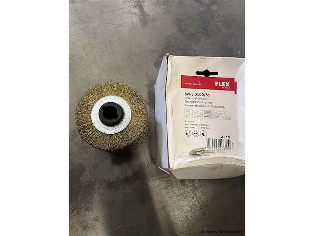 Flex metaal draadborstel 100x85mm - afbeelding 1 van  3