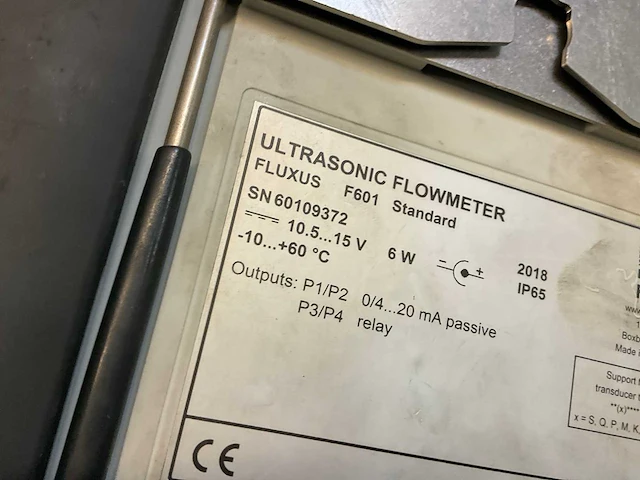 Flexim fluxus f601 ultrasone flowmeter - afbeelding 4 van  6