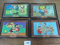 Flinstones hanna barbera kaders 4 stuks - afbeelding 1 van  4