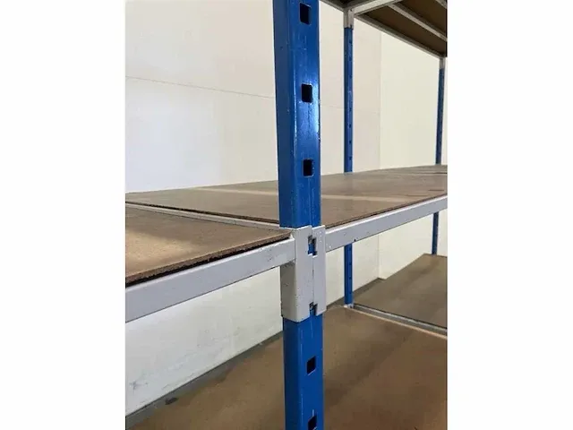 Flip legbordstelling lengte 3040 mm, hoogte 2000 mm ,diepte 600 mm 4 niveau blauwe stijl, occasie - afbeelding 2 van  4