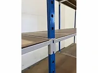 Flip legbordstelling lengte 3040 mm, hoogte 2000 mm ,diepte 600 mm 4 niveau blauwe stijl, occasie - afbeelding 2 van  4