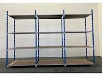 Flip legbordstelling lengte 3040 mm, hoogte 2000 mm ,diepte 600 mm 4 niveau blauwe stijl, occasie - afbeelding 4 van  4