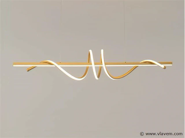 Flow led design armatuur goud - afbeelding 9 van  9