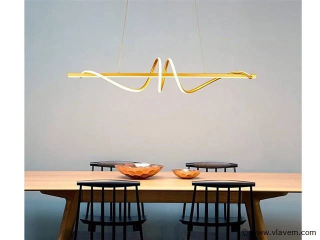 Flow led design armatuur goud - afbeelding 6 van  9