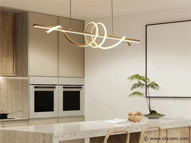 Flow led design armatuur goud - afbeelding 7 van  9
