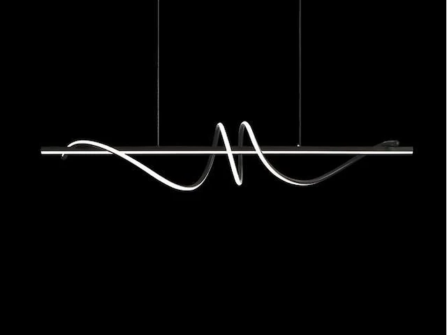 Flow led design armatuur zwart - afbeelding 1 van  9