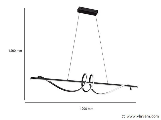 Flow led design armatuur zwart - afbeelding 7 van  9