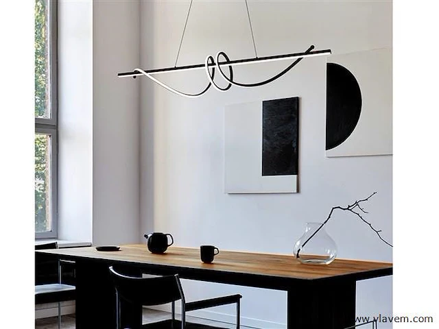 Flow led design armatuur zwart - afbeelding 8 van  9