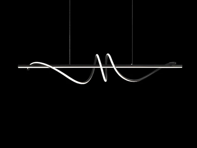 Flow led design armatuur zwart - afbeelding 1 van  11